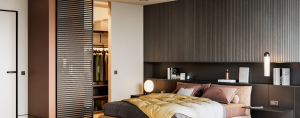 dark wood wardrobe for bedroom in UK 