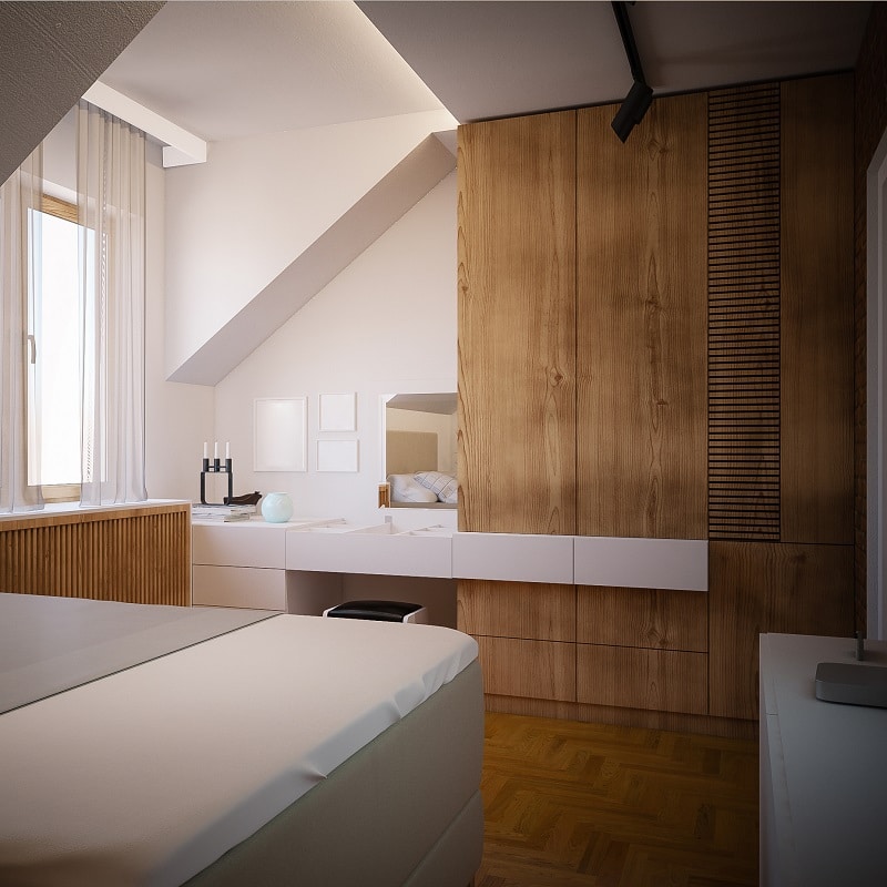 Bespoke Fitted Furniture – Elegant Attic Bedroom, Hounslow London